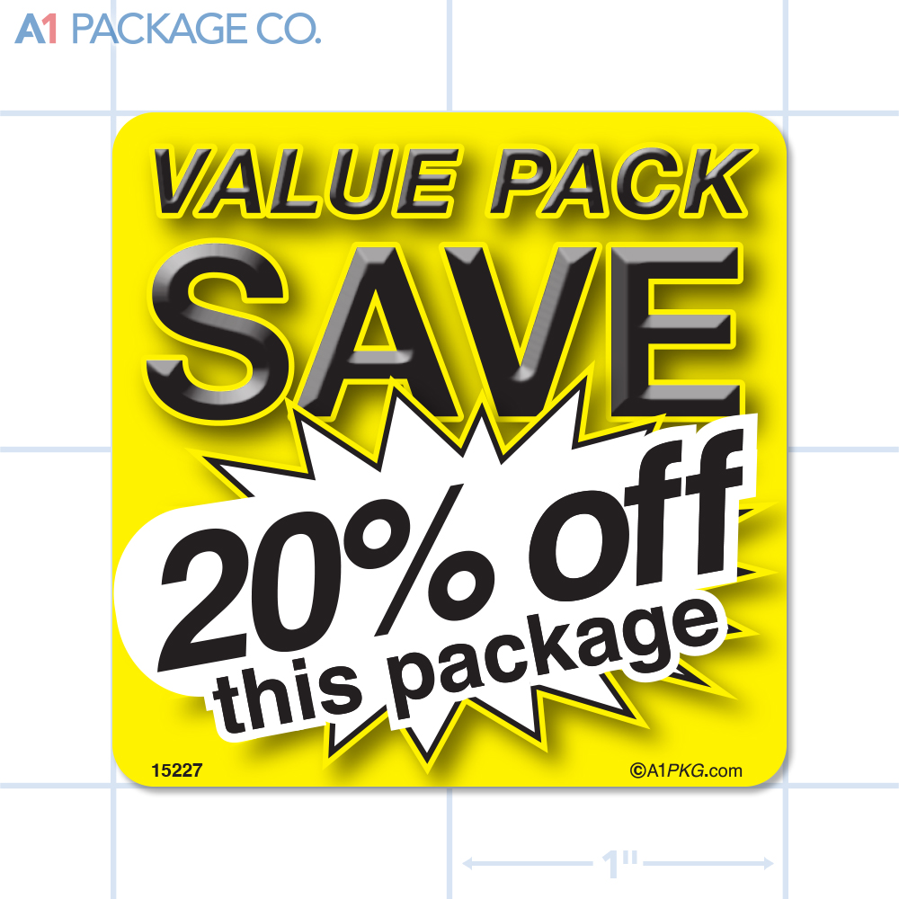 Value Pack Save 20% Off Label (2x2 inch) 500/roll