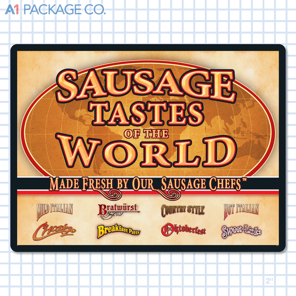 Fresh Store Made Sausage Large Floor Decals (48x36 inch)