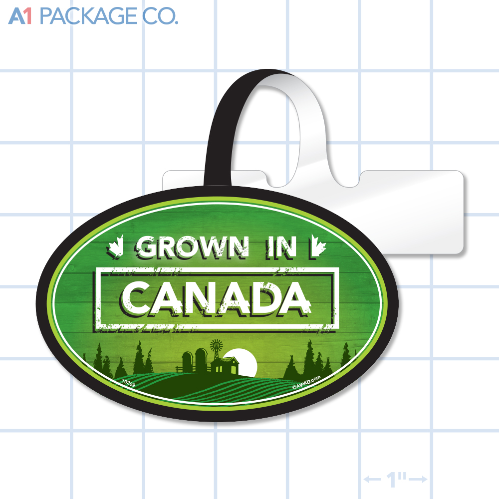 Grown in Canada Oval Shelf Dangler (5x3.25 inch)