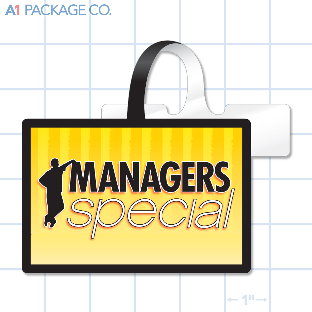 Managers Special Rectangle Shelf Dangler (4x3 inch)