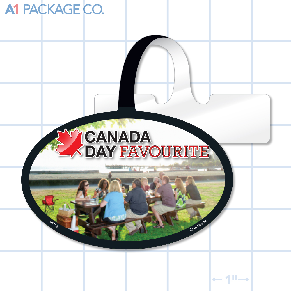 Canada Day Oval Shelf Dangler (4x3 inch)