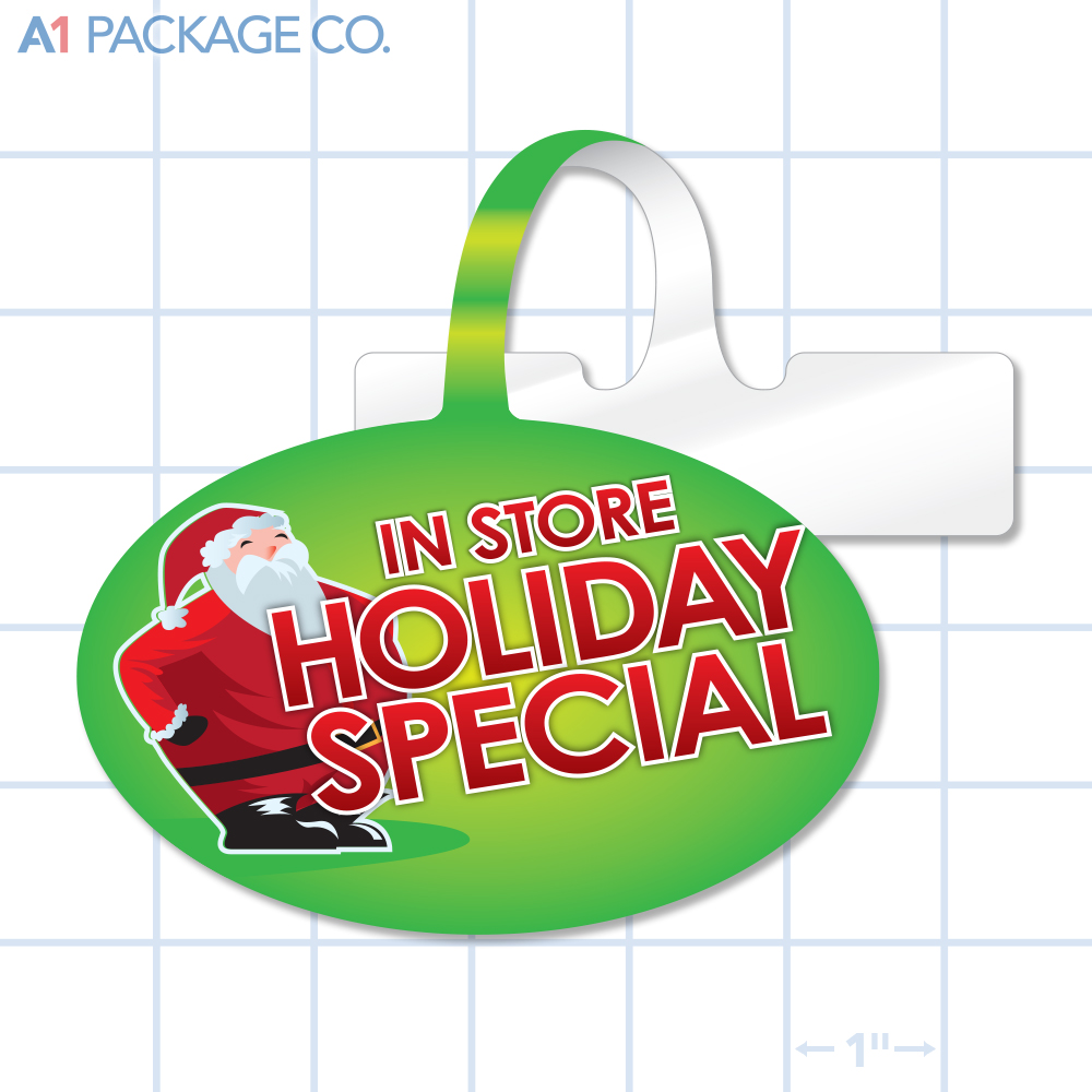 In Store Holiday Special Oval Shelf Dangler (4x3 inch)