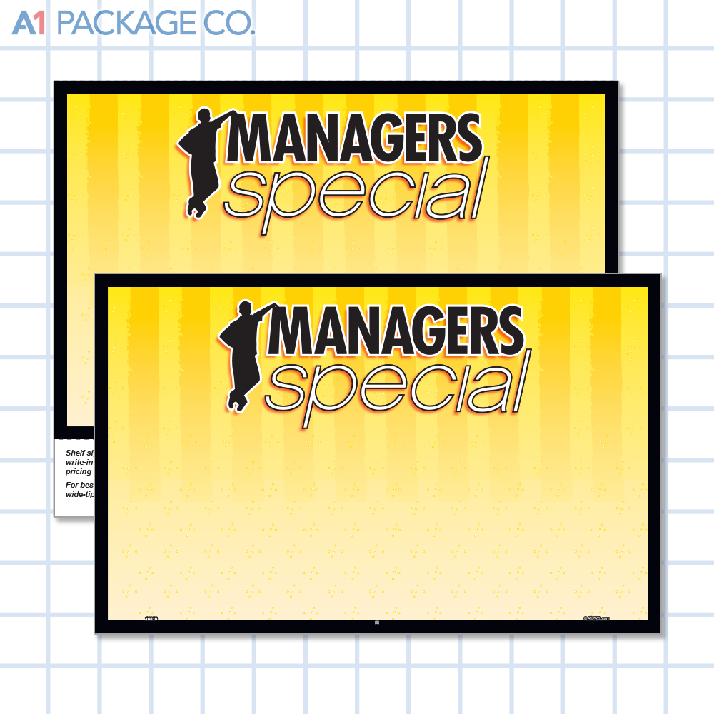 Managers Special Placards (11x7 inch) 5 Count