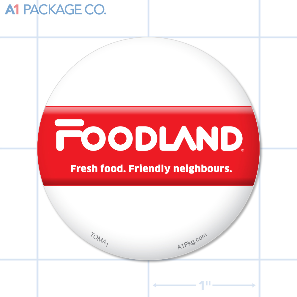 Foodland TOMA Label Full Color Circle (2 Inch Dia.) 500/roll