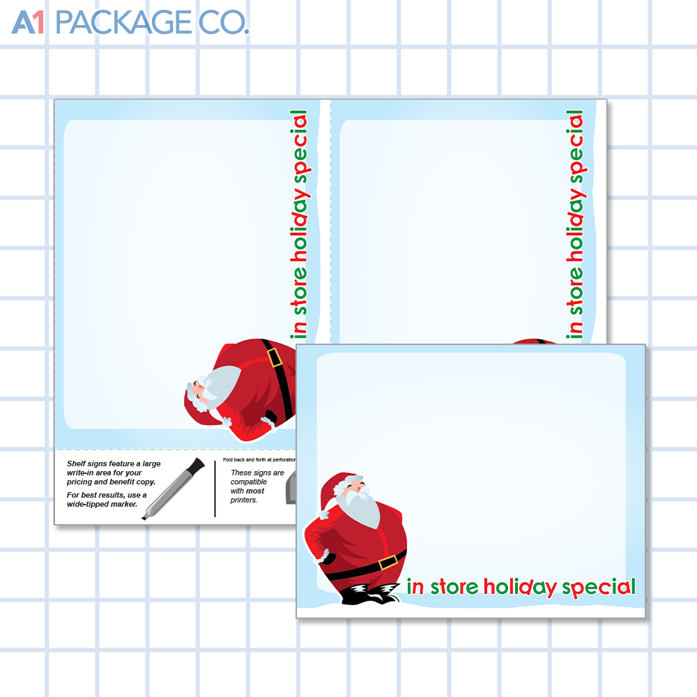 In Store Holiday Special Placards (5.5x7 inch) 10 Count