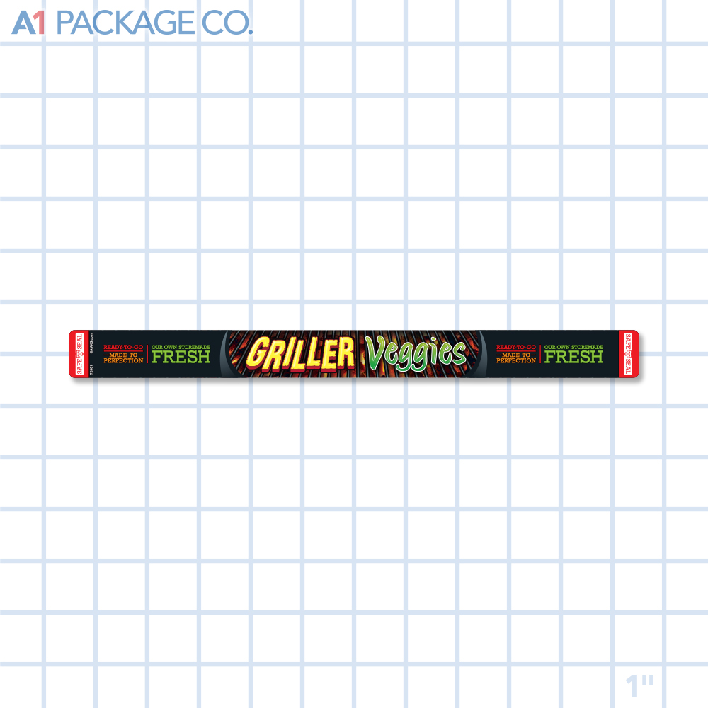 Griller Veggies Safe-T-Seal Label Our Own Storemade Fresh Full Color Strap (1x11 inch) 125/roll