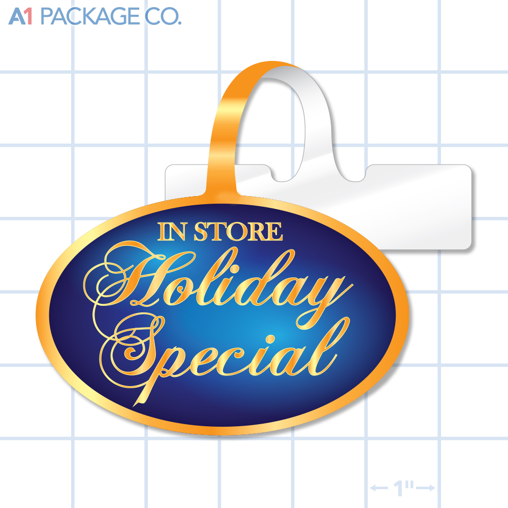 In Store Holiday Special Elegant Oval Shelf Dangler (4x3 inch)