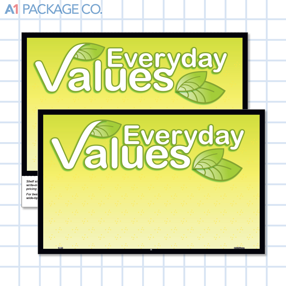 Everyday Values Placards (11x7 inch) 5 Count