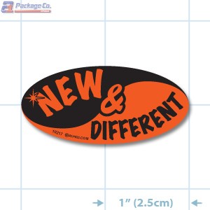 New & Different Fluorescent Red Oval Merchandising Labels - Copyright - A1PKG.com SKU - 10217