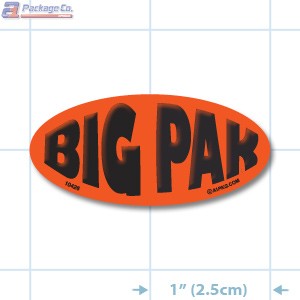 Big Pack Fluorescent Red Oval Merchandising Labels - Copyright - A1PKG.com SKU - 10426