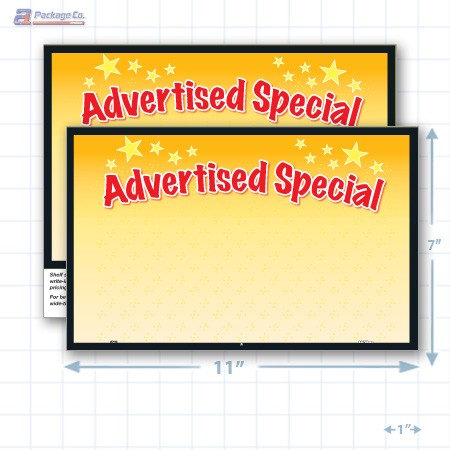 Advertised Special Merchandising Placards 1UP (11" x 7") - Copyright - A1PKG.com - 16801