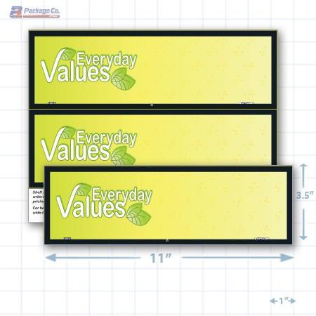 Everyday Values Merchandising Placards 2UP (11" x 3.5") - Copyright - A1PKG.com - 16815