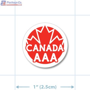 Canada Prime Grade Red AAA Circle Merchandising Labels - Copyright - A1PKG.com SKU - 20323