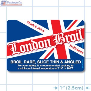 London Broil Full Color Rectangle Merchandising Labels - Copyright - A1PKG.com SKU -  21572