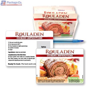 Rouladen Cooking Instruction Cards with Holder - Copyright - A1PKG.com SKU # 26568