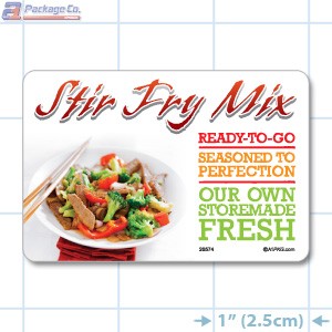Stir Fry Full Color HMR Rectangle Merchandising Labels - Copyright - A1PKG.com SKU -  26574