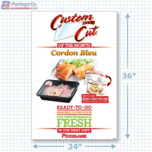 Cordon Bleu Merchandising Signicade with Graphics A1pkg.com SKU 26589