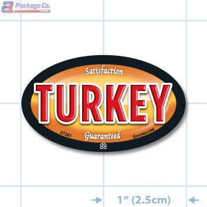 Turkey Full Color Oval Merchandising Labels - Copyright - A1PKG.com SKU -  27201