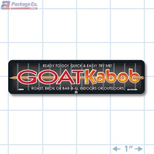 Goat Kabob Full Color Rectangle Merchandising Labels - Copyright - A1PKG.com SKU -  28004