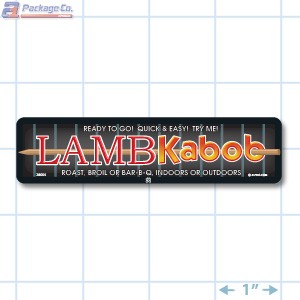 Lamb Kabob Full Color Rectangle Merchandising Labels - Copyright - A1PKG.com SKU -  28005