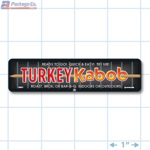 Turkey Kabob Full Color Rectangle Merchandising Labels - Copyright - A1PKG.com SKU -  28007