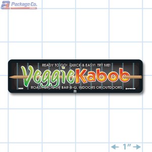 Veggie Kabob Full Color Rectangle Merchandising Labels - Copyright - A1PKG.com SKU -  28009