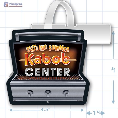 Sizzling Summer Kabob Center Merchandising Rectangle Shelf Dangler - Copyright - A1PKG.com - 28016