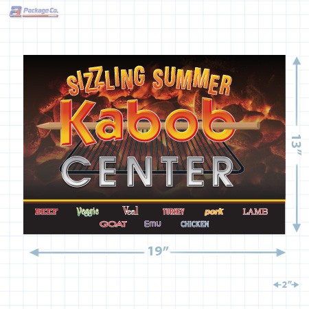 Sizzling Summer Kabob Center Merchandising Landscaped Poster Copyright A1PKG.com - 28019