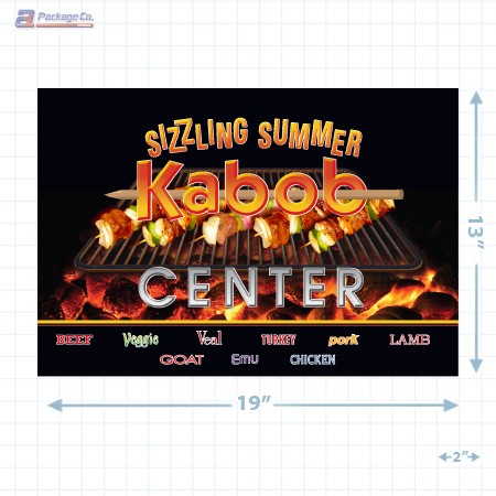 Sizzling Summer Kabob Center Merchandising Landscaped Poster Copyright A1PKG.com - 28020