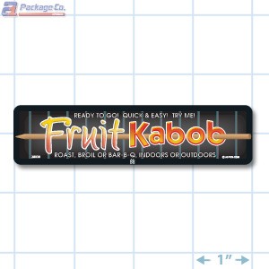 Fruit Kabob Full Color Rectangle Merchandising Labels - Copyright - A1PKG.com SKU -  28030