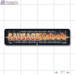 Sausage Kabob Full Color Rectangle Merchandising Label PQG (4x1 inch) 250/Roll