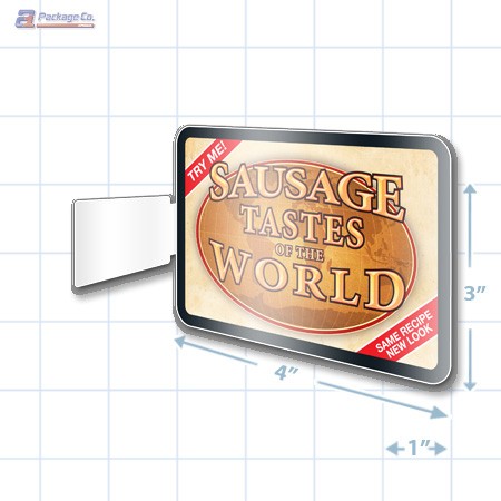 Sausage Tastes of the World Rectangle Aisle Talker Merchandising Decal A1Pkg.com SKU 28161