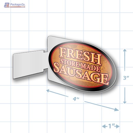 Fresh Store Made Sausage Merchandising Oval Aisle Talker - Copyright - A1PKG.com - 28179