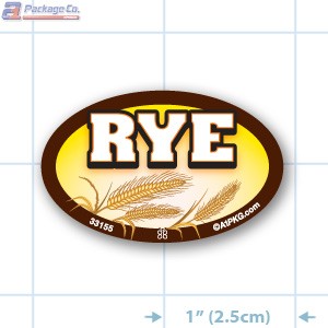 Rye Full Color Oval Merchandising Labels - Copyright - A1PKG.com SKU -  33155