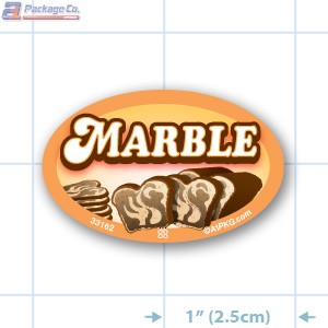 Marble Full Color Oval Merchandising Labels - Copyright - A1PKG.com SKU -  33162