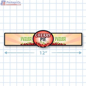 Cherry Pie Full Color Strap Merchandising Label Copyright A1PKG.com - 35004