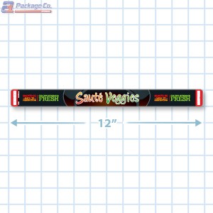 Saute Veggies Safe-T-Seal Full Color Merchandising Label Copyright A1PKG.com - 72000