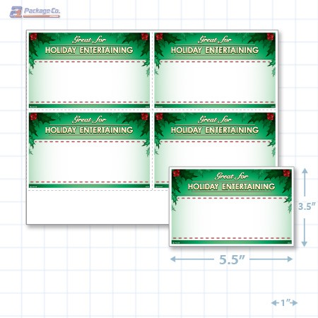 Great For Holiday Entertaining Merchandising Placards 4UP (5.5" x 3.5") - Copyright - A1PKG.com - 90336