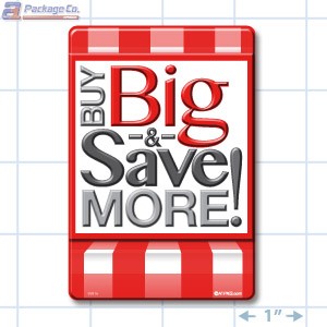 Buy BIg Save More Rectangle Merchandising Labels - Copyright - A1PKG.com SKU # 99916