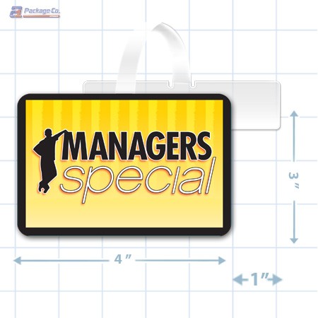 Managers Special Merchandising Oval Shelf Dangler - Copyright - A1PKG.com - 16844