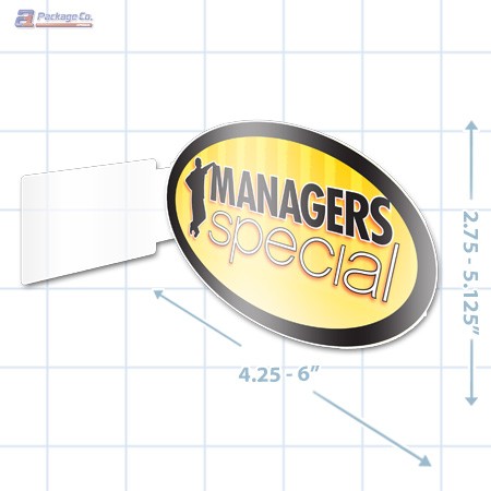 Managers Special Merchandising Oval Aisle Talker - Copyright - A1PKG.com - 16848