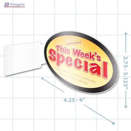This Week's Special Merchandising Oval Aisle Talker - Copyright - A1PKG.com - 16849