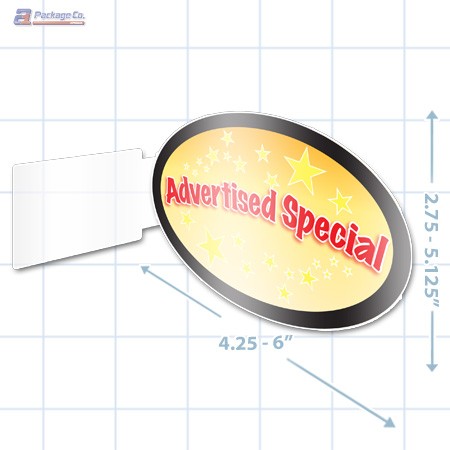 Advertised Special Merchandising Oval Aisle Talker - Copyright - A1PKG.com - 16850