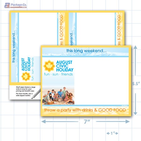 Civic Holiday Merchandising Placard 2Up 5.5 x7" Copyright A1Pkg.com SKU - 90113