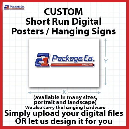 Custom Merchandising Posters - (Synthetic White Stock Printed 1 Side)