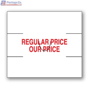 Regular Price/ Our Price Avery Dennison 216 and Sato PB-2 Labeler Compatible Label a1pkg.com SKU- 1816-00300