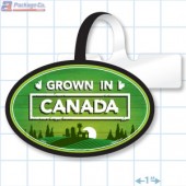 Grown In Canada Merchandising Oval Shelf Dangler - Copyright - A1PKG.com - 10209
