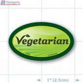 Vegetarian Full Color Oval Merchandising Labels - Copyright - A1PKG.com SKU -  10643