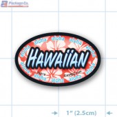 Hawaiian Full Color Oval Merchandising Labels - Copyright - A1PKG.com SKU -  13919