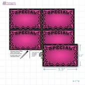 Pink Special 3D Starburst Merchandising Placards 4UP (5.5" x 3.5") - Copyright - A1PKG.com - 16003